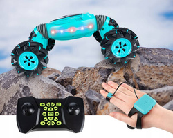 SAMOCHÓD ZDALNIE STEROWANY AUTO LED R/C STEROWANY GESTAMI  AKROBACJE PILOT