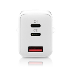 Ładowarka sieciowa GaN z gniazdem USB oraz 2x USB-C PD PPS QC4+ 65W