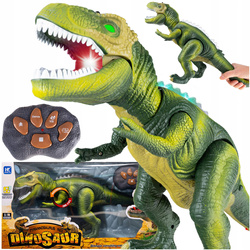 DINOZAUR RC ROBOT LED ZDALNIE STEROWANY INTERAKTYWNY CHODZĄCY DŹWIĘKI PILOT