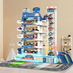 Parking Samochodowy Auta Zjeżdżalnia Autka Dla dzieci Garaż Wielopoziomowy z Windą