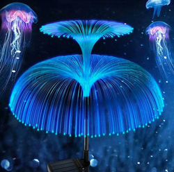 LAMPKA ŚWIATŁOWODOWA SOLARNA OGRODOWA MEDUZA ZESTAW 2 SZTUK