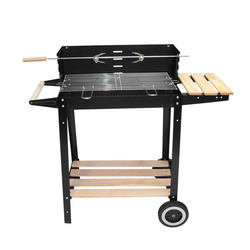 Grill ogrodowy prostokątny na kółkach ze szpikulcem