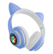 SŁUCHAWKI NAUSZNE BLUETOOTH LED KOCIE USZY + RADIO