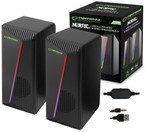 GŁOŚNIKI 2.0 USB LED RAINBOW NORTEC ESPERANZA