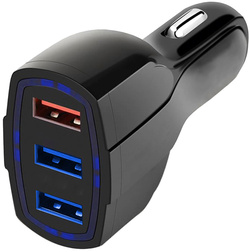 ŁADOWARKA SAMOCHODOWA 3xUSB QC 3.0