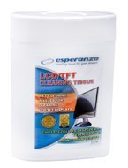 Wilgotne chusteczki czyszczące do LCD/TFT monitorów laptopów 100 szt Esperanza