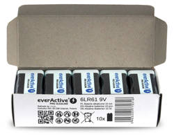 Bateria alkaliczna 6LR61 9V (R9*) everActive Pro - 10 sztuk