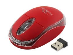 Bezprzewodowa mysz optyczna CONDOR 2.4GHz czerwona