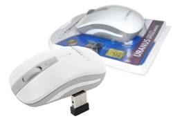 Bezprzewodowa mysz optyczna URANUS 2.4GHz 1600DPI biała