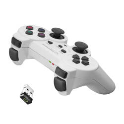 Gamepad bezprzewodowy PS3/USB Gladiator biały