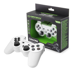 Gamepad z wibracją pad USB do PC/PS3 TROOPER biały