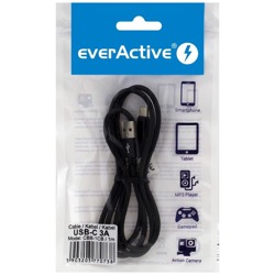 Kabel przewód pleciony USB - USB-C / Typ-C everActive CBB-1CB 100cm