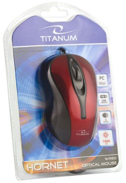 Mysz optyczna przewodowa USB 1000DPI Titanum HORNET 3D