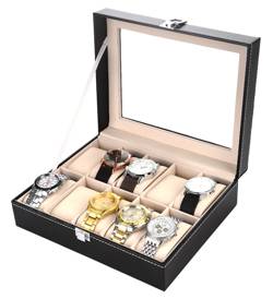 Pudełko szkatułka etui organizer na zegarki 10 sztuk