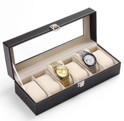 Pudełko szkatułka etui organizer na zegarki 6 sztuk