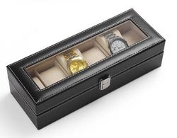Pudełko szkatułka etui organizer na zegarki 6 sztuk