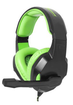 Słuchawki nauszne z mikrofonem dla graczy COBRA zielone