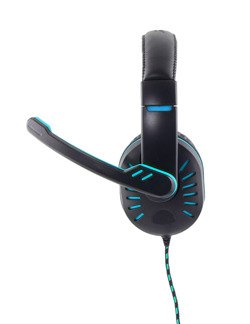 Słuchawki nauszne z mikrofonem dla graczy CROW niebieskie