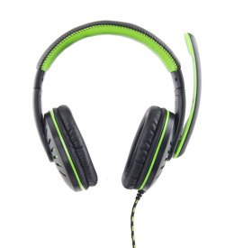 Słuchawki nauszne z mikrofonem dla graczy CROW zielone