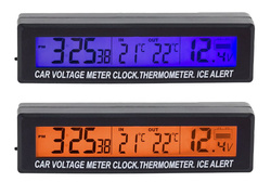 Termometr zegarek samochodowy woltomierz 3w1